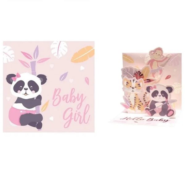 Baby Girl Card - Paper Pop up Card Supply