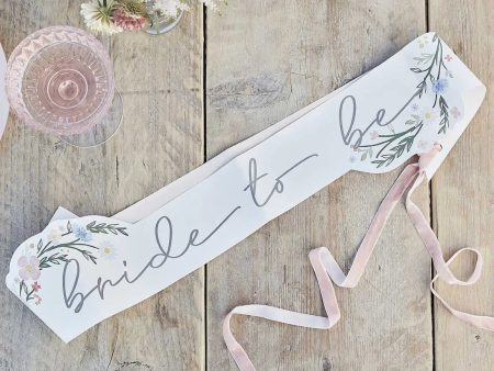 Ginger Ray Boho Floral Bride to Be Sash Supply