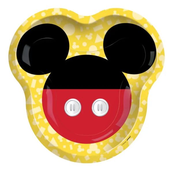 Mickey Mouse Forever Shaped Plates - Dinner 8 Pkt Online