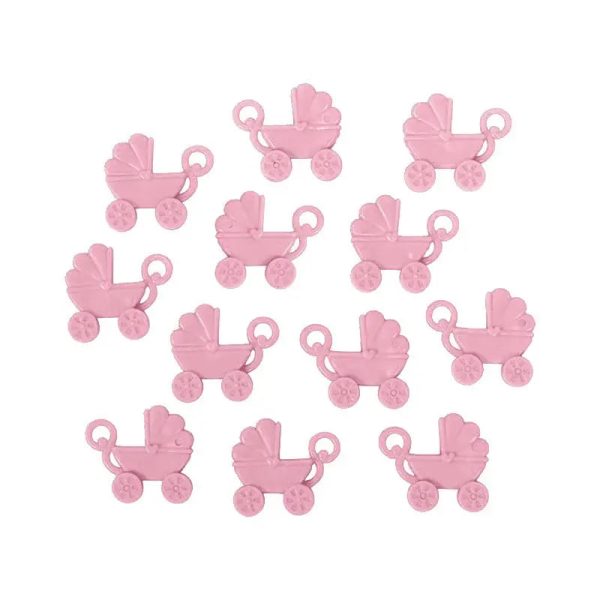 Pink Baby Shower Carriage Favours -12 Pkt For Discount