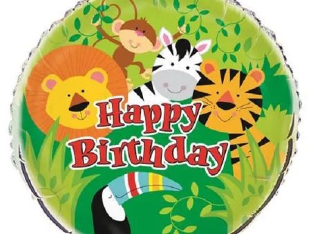 Jungle Animals Happy Birthday Foil Balloon Online Hot Sale