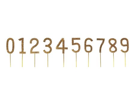 Gold Diamante Number Cake Topper - CLEARANCE Online Hot Sale