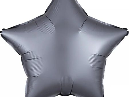 Satin Luxe Graphite Star Foil Balloon Sale