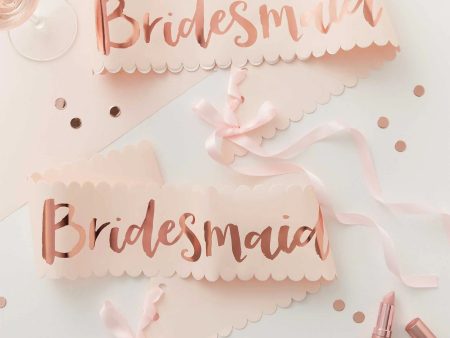 Ginger Ray Team Bride Sashes - Bridesmaid - 2 Pkt on Sale