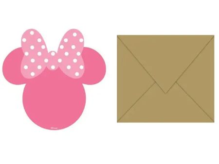 Minnie Mouse Invitations - 8 Pkt For Sale