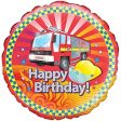 Fire Engine Birthday Foil Balloon For Discount