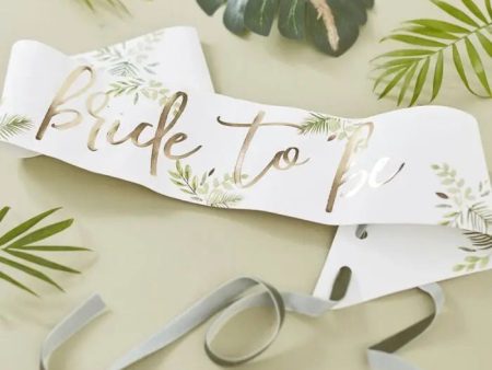 Ginger Ray Botanical Hen Party Bride to Be Sash on Sale