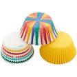 Wilton Mixed Stripe Cupcake Papers - 75 Pkt CLEARANCE Hot on Sale