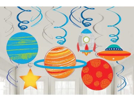 Blast Off Birthday Hanging Swirl Decorations For Discount