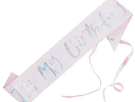 Ginger Ray Pastel Party It s My Birthday Sash Cheap