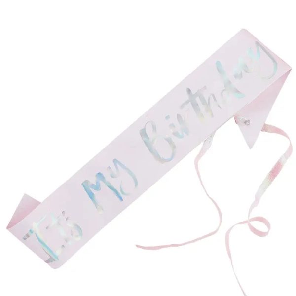 Ginger Ray Pastel Party It s My Birthday Sash Cheap