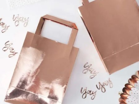 Ginger Ray Rose Gold Party Bags - 5 Pkt Sale