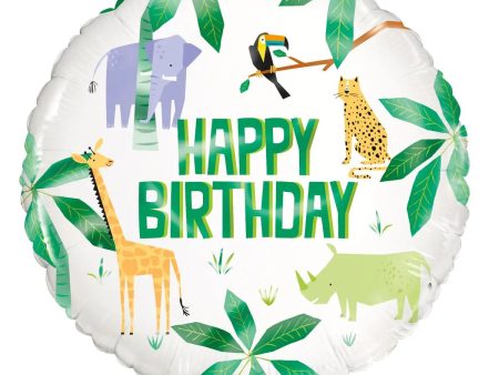 Animal Safari Happy Birthday Foil Balloon Online