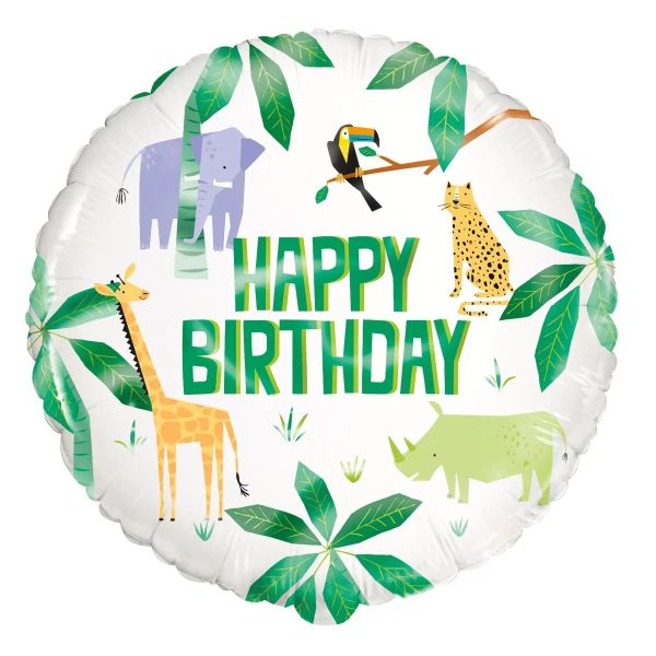 Animal Safari Happy Birthday Foil Balloon Online