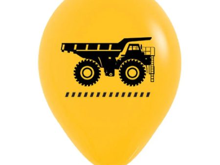 Yellow Construction Balloons - Pack of 25 Online now