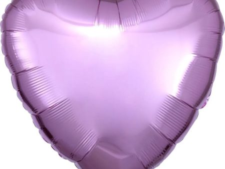 Metallic Pearl Pastel Pink Heart Foil Balloon For Cheap