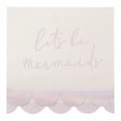 Ginger Ray Mermaid Scalloped Napkins - 16 Pkt For Discount