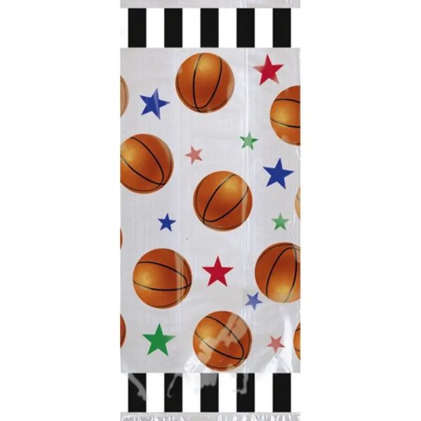 Basketball Fan Cellophane Party Bags - 20 Pkt Online