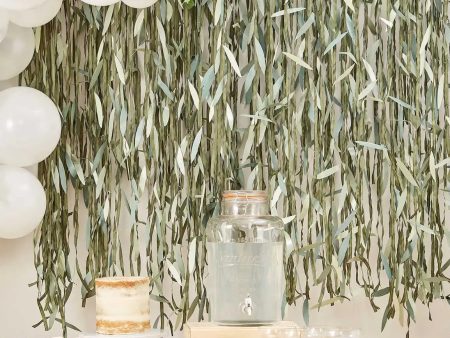 Ginger Ray Botanical Leaf Ribbon Backdrop Online Sale