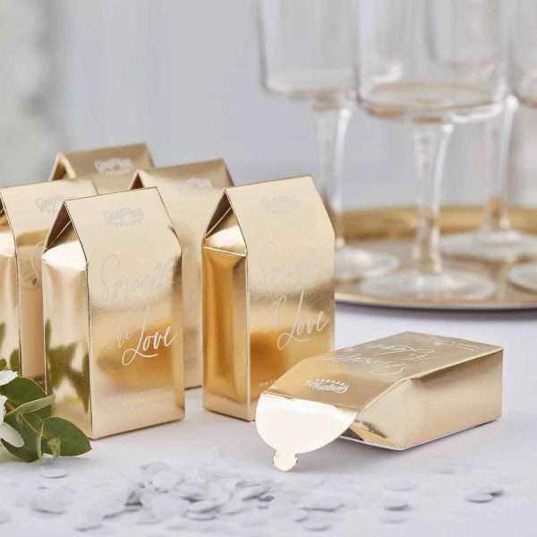 Ginger Ray Gold Wedding Confetti Box Hot on Sale