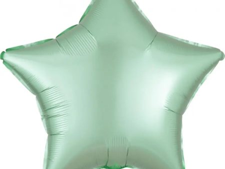 Satin Luxe Mint Green Star Foil Balloon For Cheap