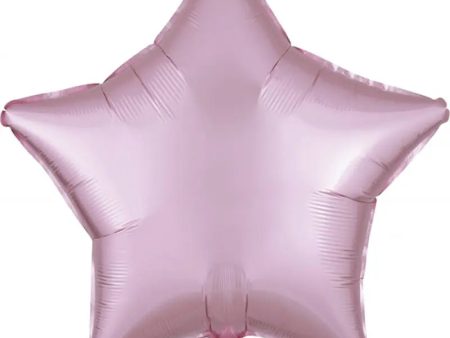 Satin Luxe Pastel Pink Star Foil Balloon Online Sale