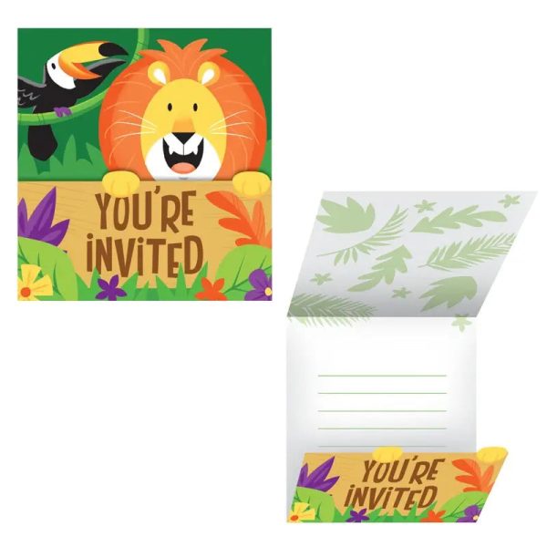 Jungle Safari Invitations - 8 Pkt For Cheap