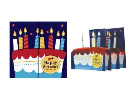 Cake With Candles Birthday Card - Paper Pop up Card Hot on Sale