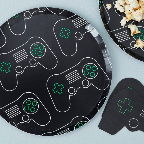 Ginger Ray Game Controller Plates - 8 Pkt Hot on Sale