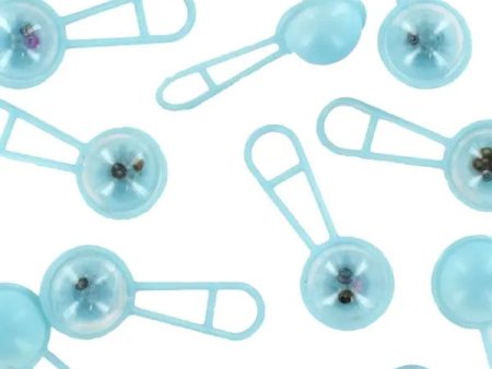 Blue Mini Baby Rattles - 24 Pack For Cheap