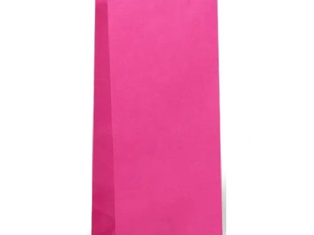 Hot Pink Paper Party Bag 22cm x 10cm - Individual on Sale