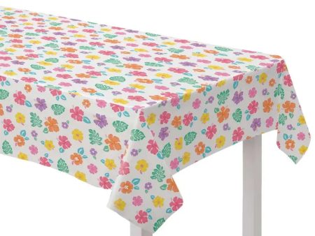 Summer Hibiscus Vinyl Tablecloth For Cheap