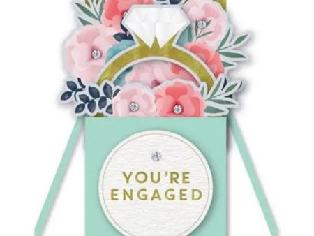 Floral Engagement Card - Paper Pop up Card Online Hot Sale