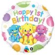 Happy 1st Birthday Puppies Foil Balloon For Sale