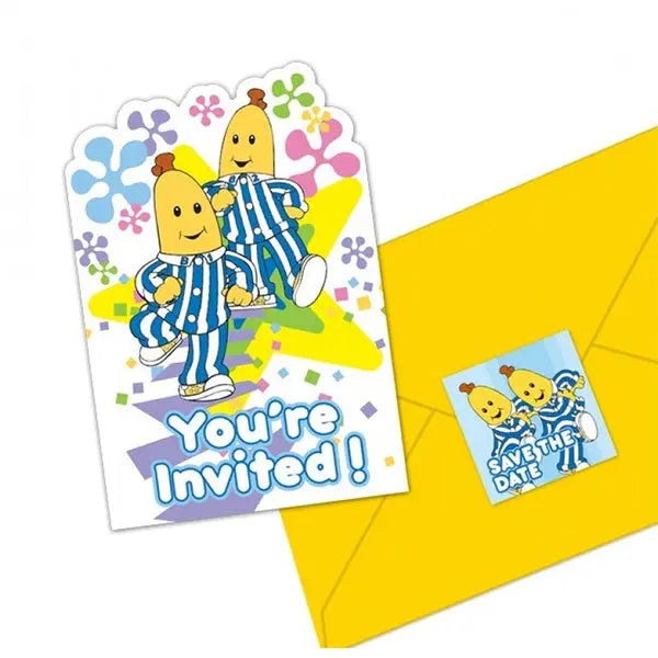 Bananas In Pyjamas Invitations - 8 Pkt Discount