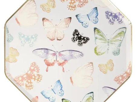 Meri Meri Butterfly Plates - Dinner 8 Pkt - CLEARANCE Online Sale