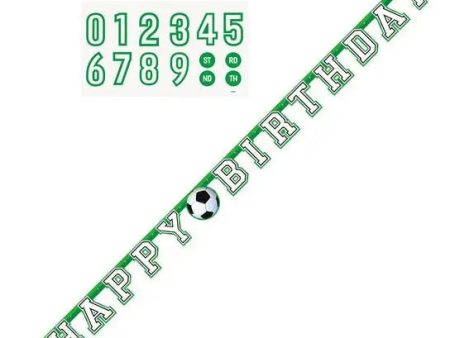 3D Soccer Happy Birthday Banner For Sale