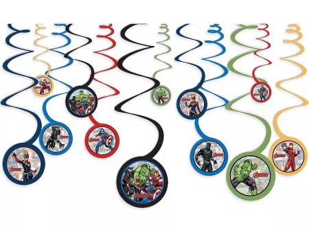 Marvel Avengers Powers Unite Hanging Swirl Decorations Supply