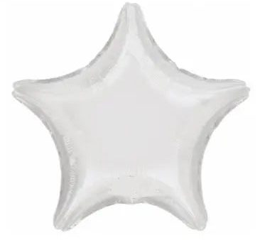 Metallic White Star Foil Balloon Hot on Sale