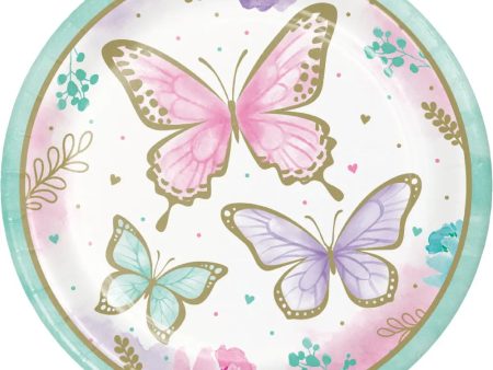 Butterfly Shimmer Plates - Dinner 8 Pkt Fashion