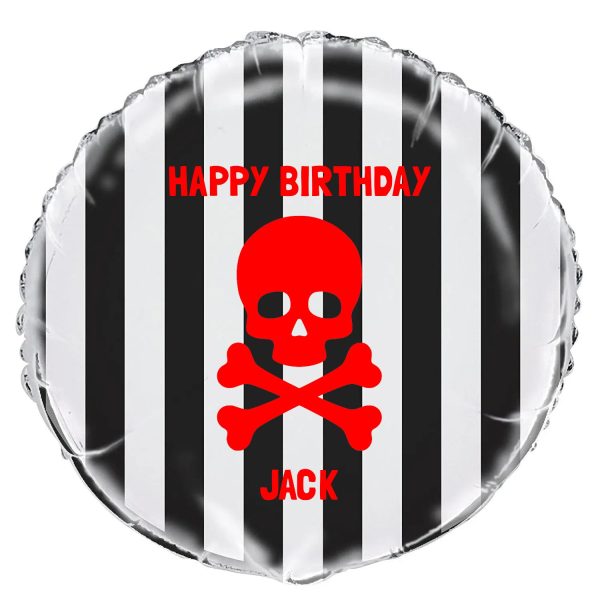 Black & White Personalised Pirate Foil Balloon Hot on Sale