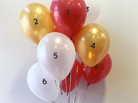 Ten Things I Love About You Balloons - Red & Gold For Discount