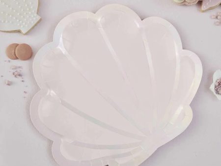 Ginger Ray Mermaid Shell Plates - 8 Pkt Online now