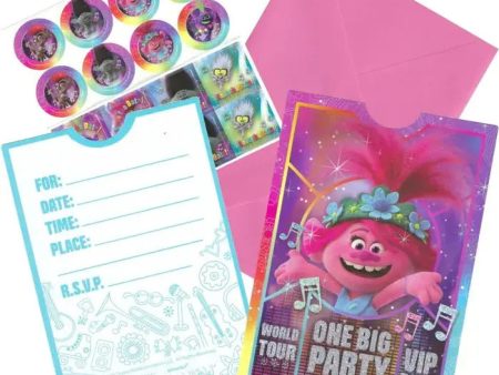 Trolls World Tour Postcard Invitations - 8 Pkt Online