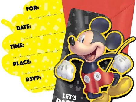 Mickey Mouse Forever Deluxe Foil Invitations - 8 Pkt Hot on Sale