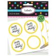 Yellow Scalloped Party Bag Labels - 20 Pkt Supply