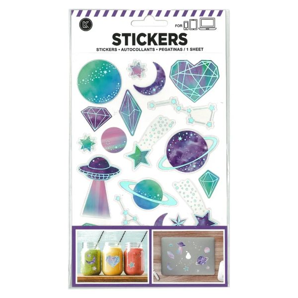 Transparent Space Stickers Cheap