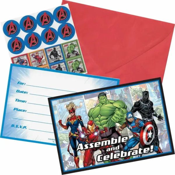 Marvel Avengers Powers Unite Invitations - 8 Pkt Online