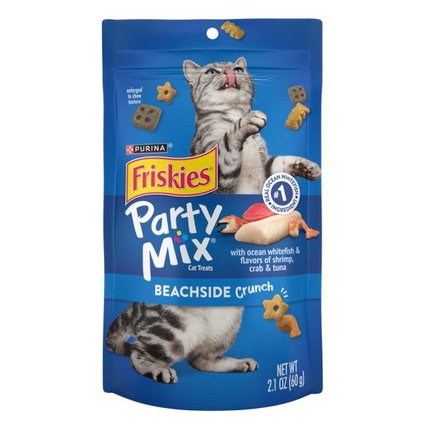 15% OFF: Friskies Party Mix Beachside Crunch Cat Treats 60g For Sale