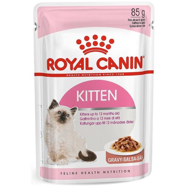 $9 OFF: Royal Canin Kitten GRAVY Pouch Cat Food 85g x12 Online Sale